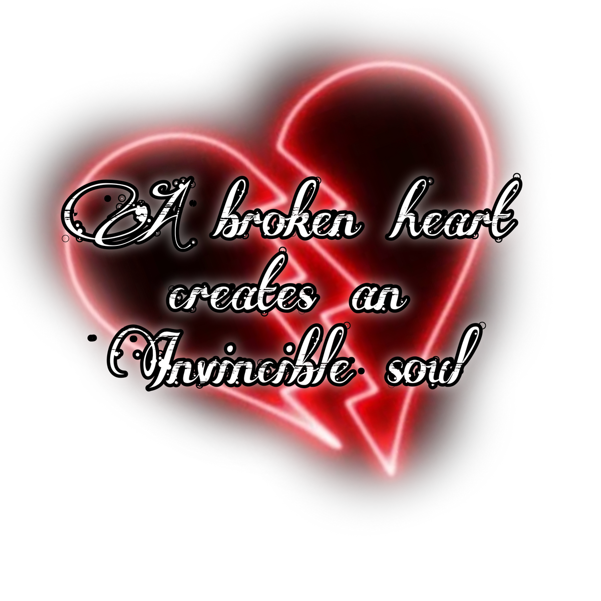 Invincible Heart Rip A Broken Heart Creates an Invincible Soul Red Hoodie – Invincible You