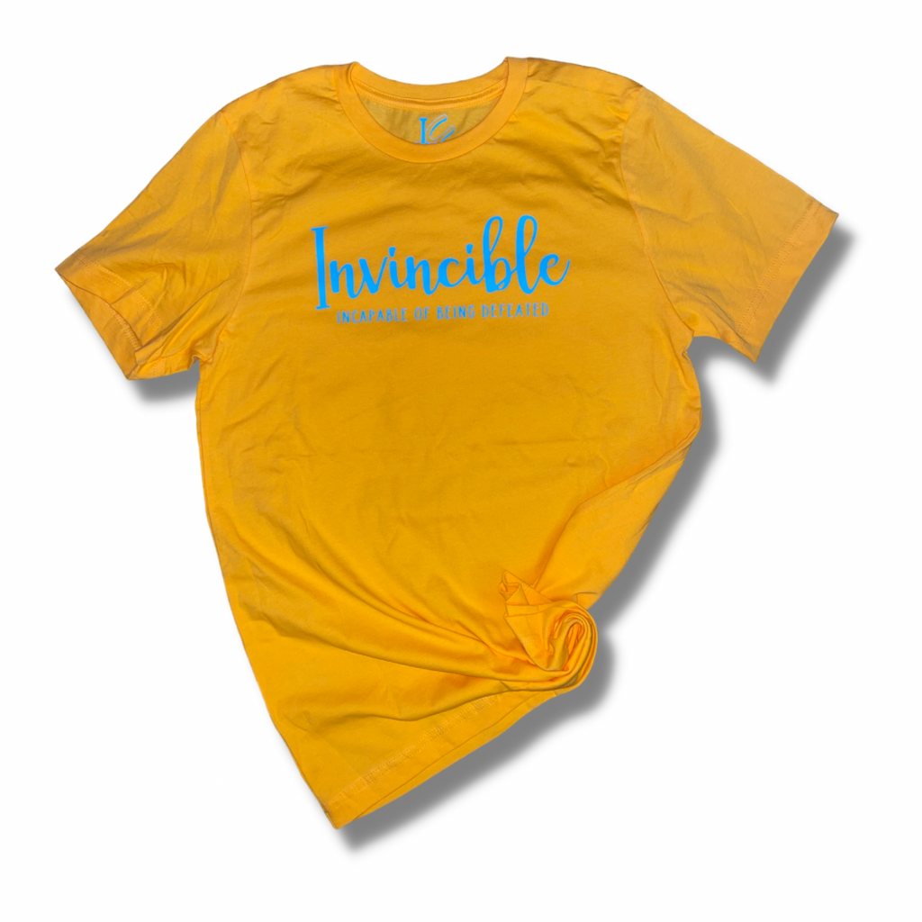 Gold and Teal Invincible T-Shirt