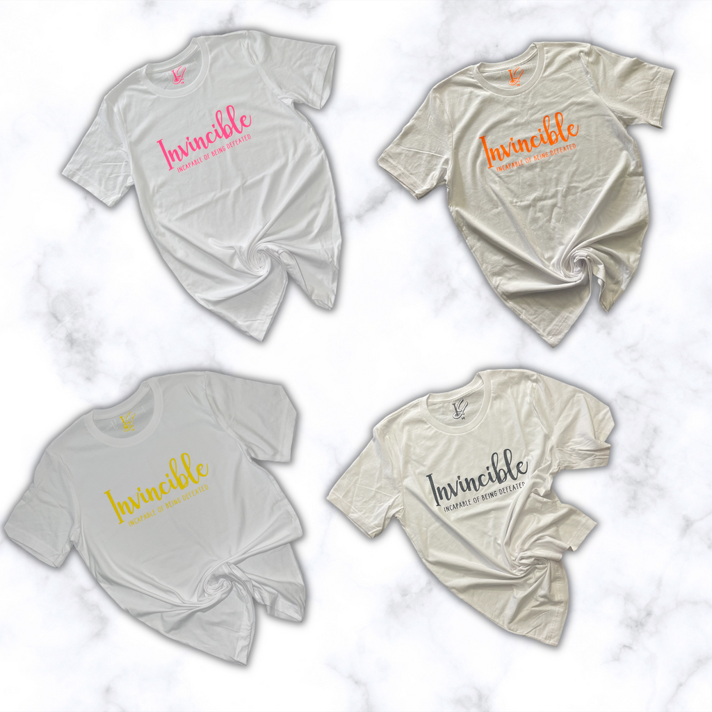 White Invincible T- shirts