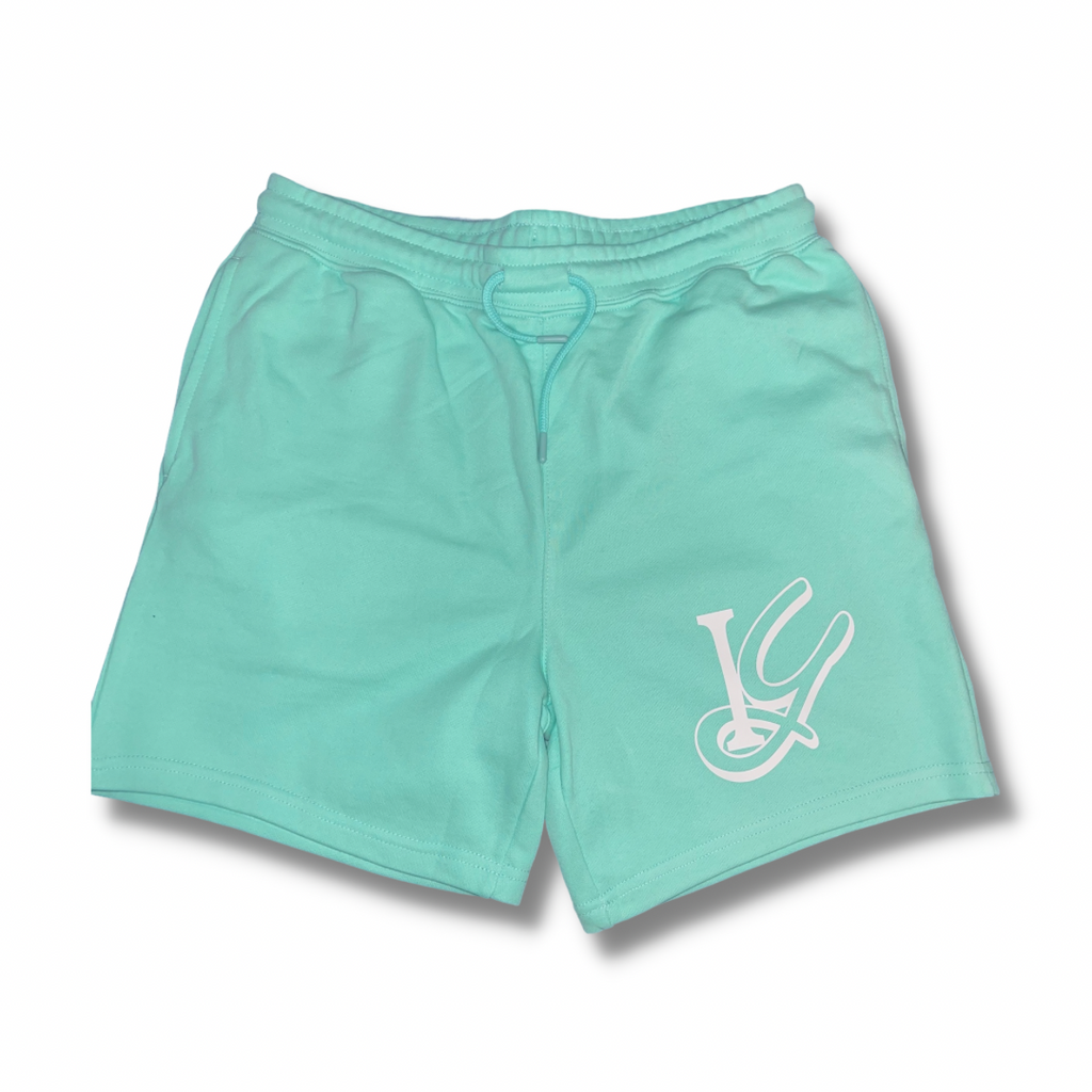 Mint French Terry Shorts