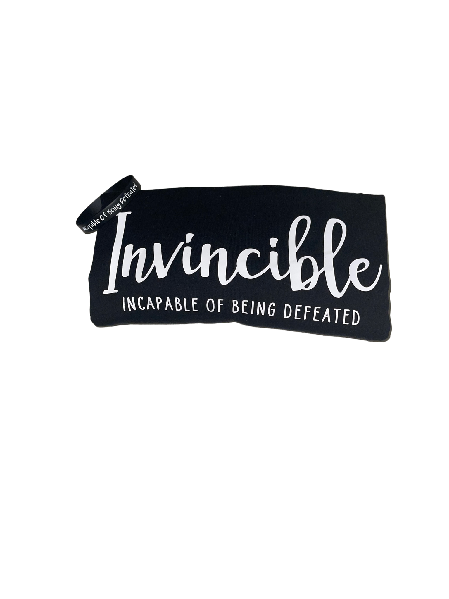 Black Invincible Shirt plus Wristband Bundle